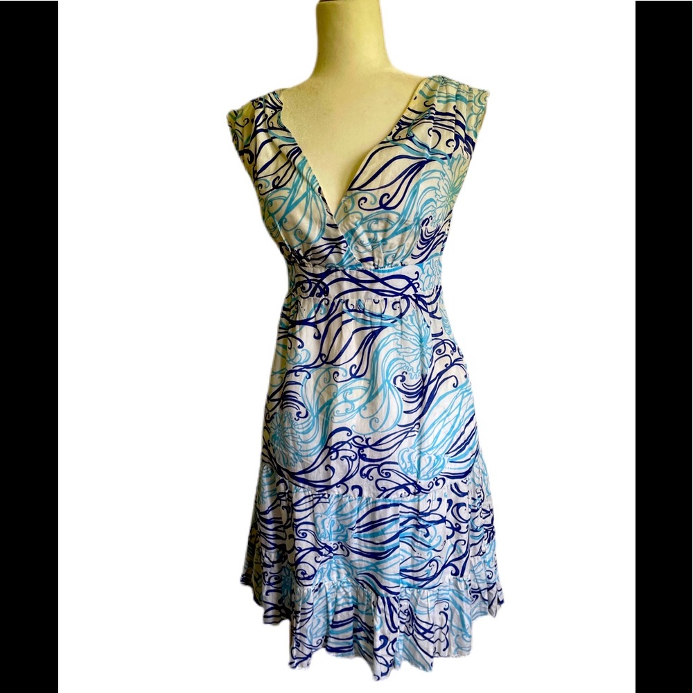 Lilly Pulitzer cotton/silk dress size 2 blue